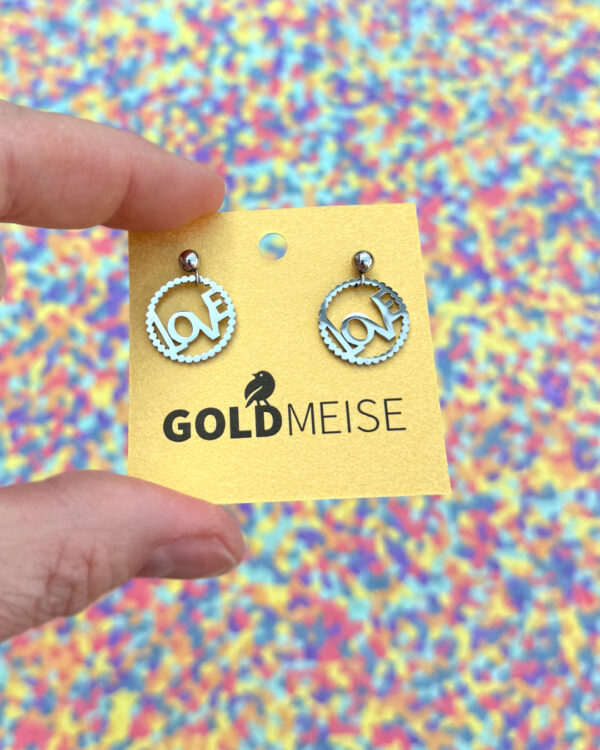 Edelstahl-Ohrstecker LOVE