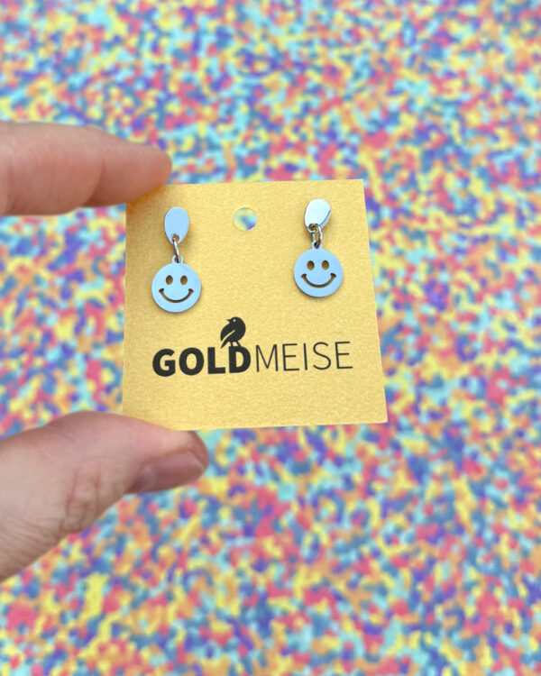 Edelstahl-Ohrstecker SMILEY